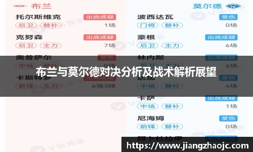 布兰与莫尔德对决分析及战术解析展望